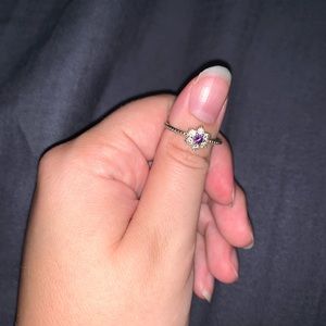 Pandora purple forget-me-not ring